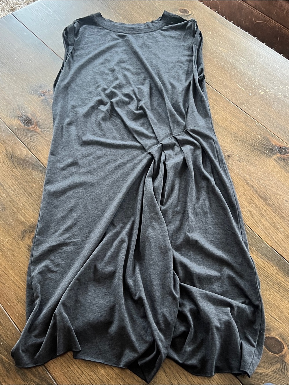 All Saints Riviera Jersey Dress in charcoal gray marl-small